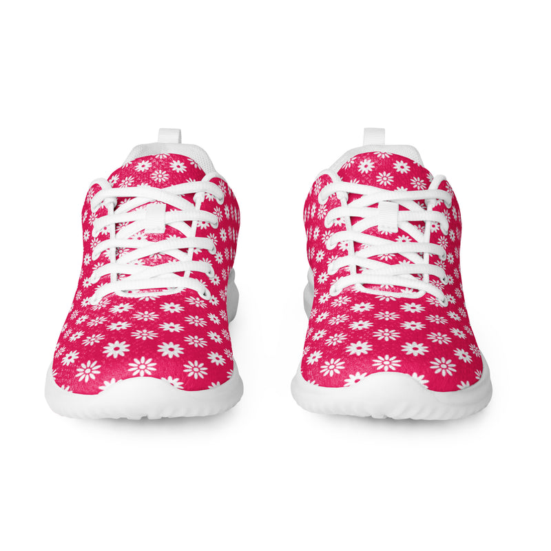 Coral Polka Dot Athletic #268 - Front View | HA!LO Canvas Sneakers