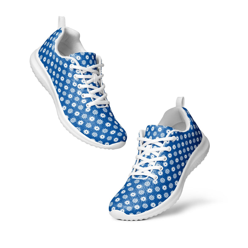 Blue Polka Dot Athletic #269 - Top Down View | HA!LO Canvas Sneakers