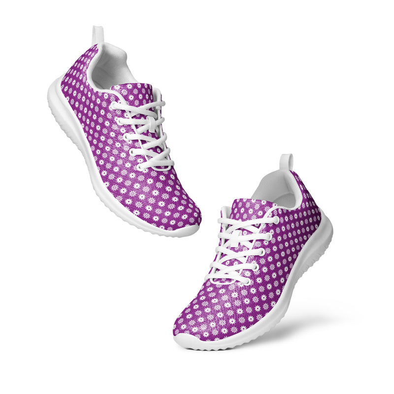 Purple Polka Dot Athletic #270 - Top Down View | HA!LO Canvas Sneakers