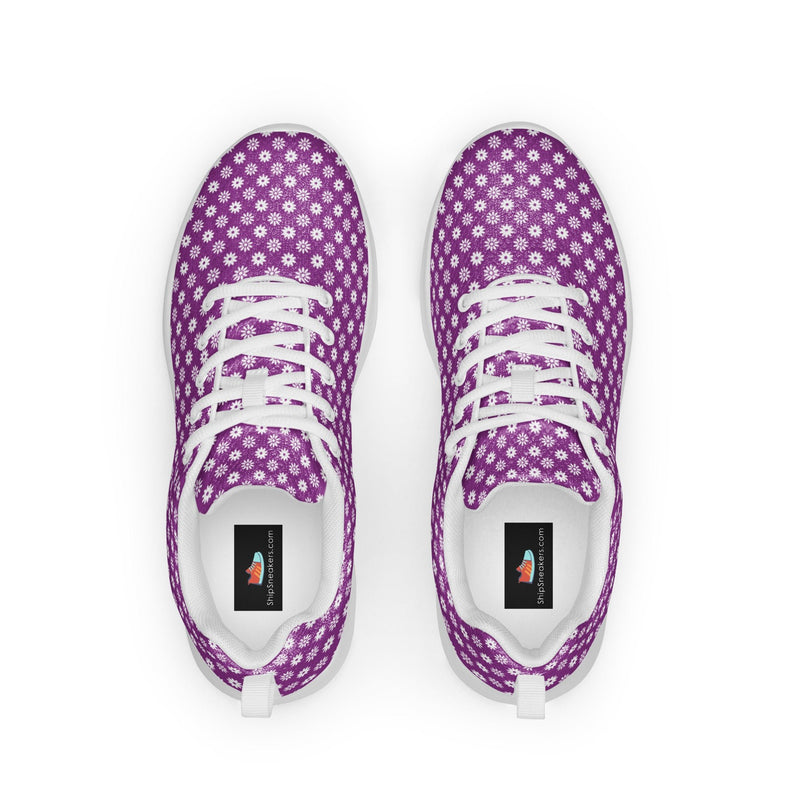 Purple Polka Dot Athletic #270 - Back View | HA!LO Canvas Sneakers