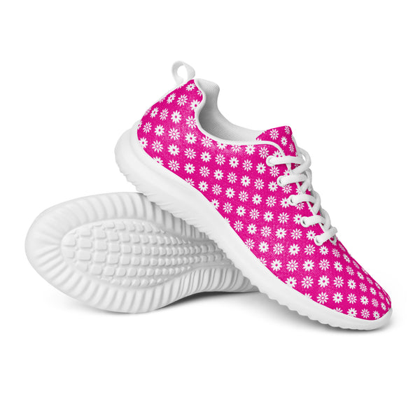 HA!LO Hot Pink Polka Dot — Women's Canvas Athletic Sneaker