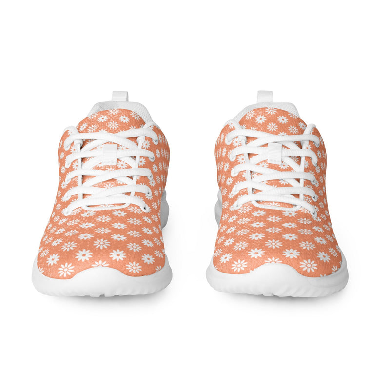 Peach Polka Dot Athletic #272 - Back View | HA!LO Canvas Sneakers