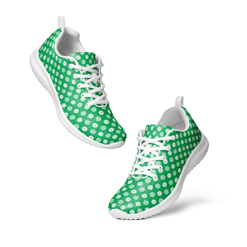Green Polka Dot Athletic #274 - Top Down View | HA!LO Canvas Sneakers