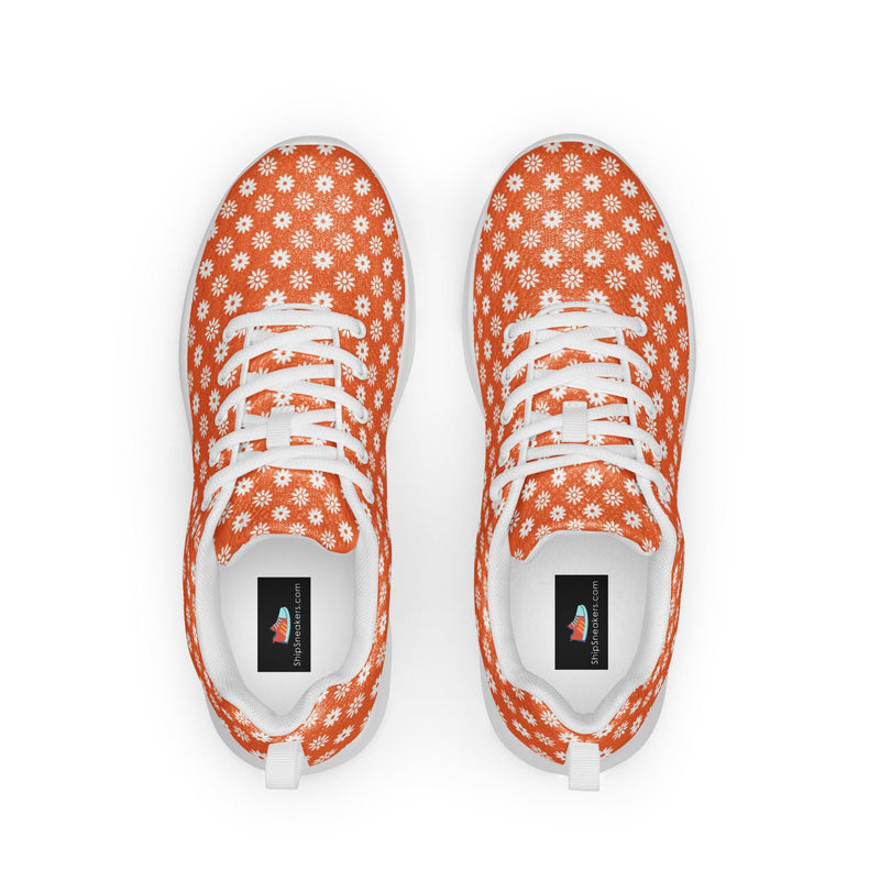 Orange Polka Dot Athletic #275 - Back View | HA!LO Canvas Sneakers