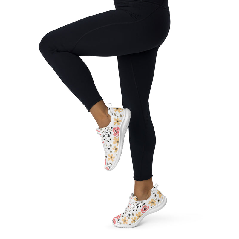 Botanical Wildflower Athletic #1 - Top Down View | HA!LO Canvas Sneakers