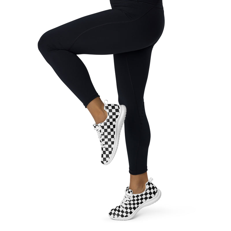 Checkerboard Athletic #204 - Front View | HA!LO Canvas Sneakers