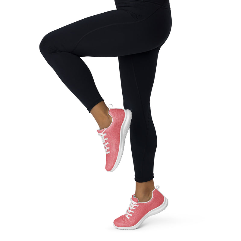 Coral Solid Athletic #224 - Front View | HA!LO Canvas Sneakers