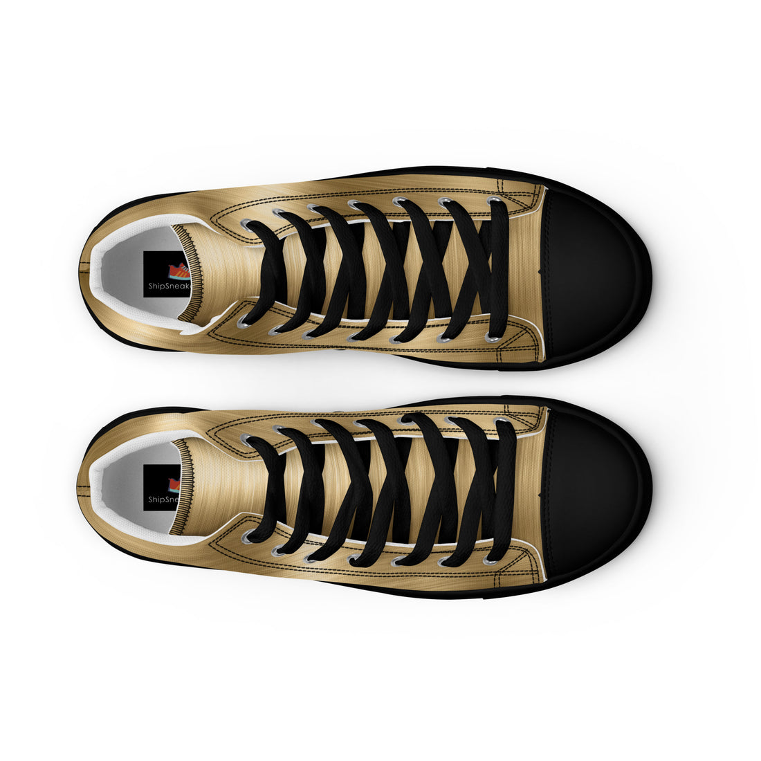 Women’s High Top Gold Sneakers 326 - ShipSneakers.com