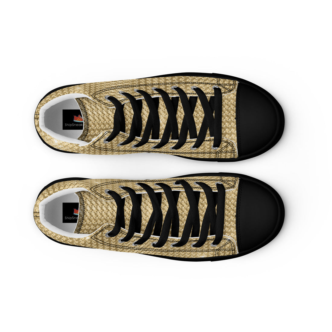 Women’s High Top Gold Sneakers 327 - ShipSneakers.com