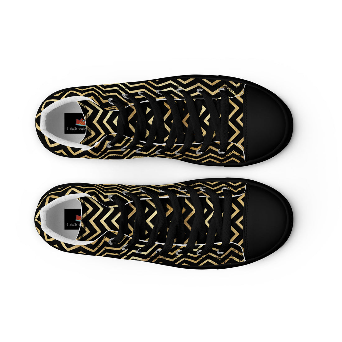 Women’s High Top Gold Sneakers 329 - ShipSneakers.com