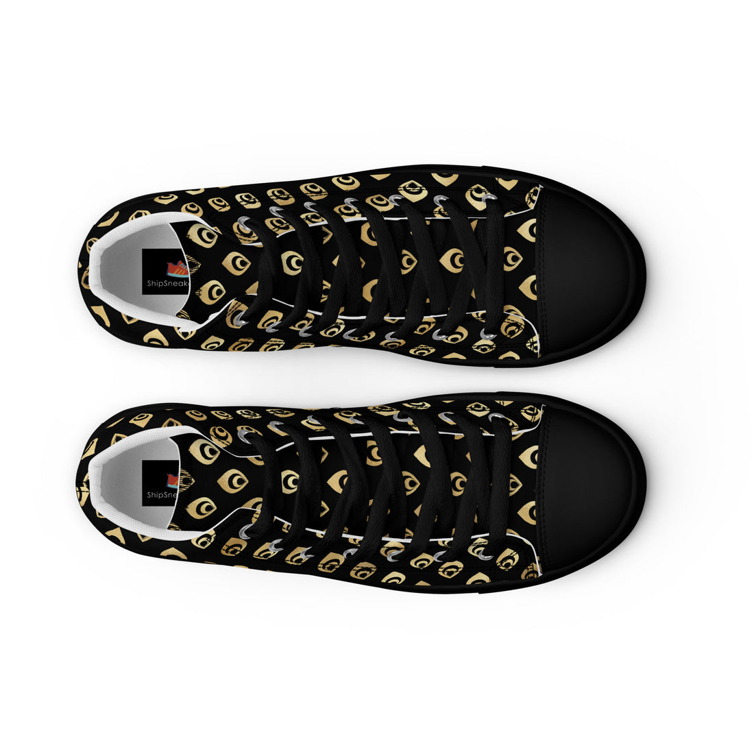 Women’s High Top Gold Sneakers 333 - ShipSneakers.com