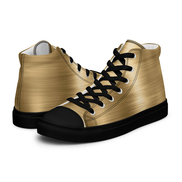 HA!LO Gold Metallic Solid #316 — Women’s Canvas High Top
