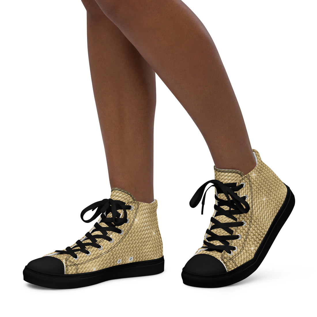 Women’s High Top Gold Sneakers 327 - ShipSneakers.com
