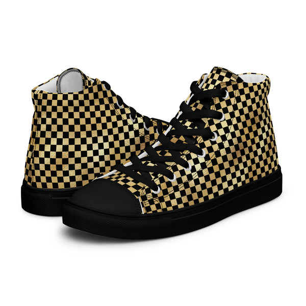 HA!LO Gold Check #318 — Women’s Canvas High Top