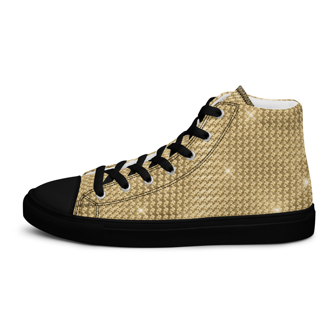 Women’s High Top Gold Sneakers 327 - ShipSneakers.com