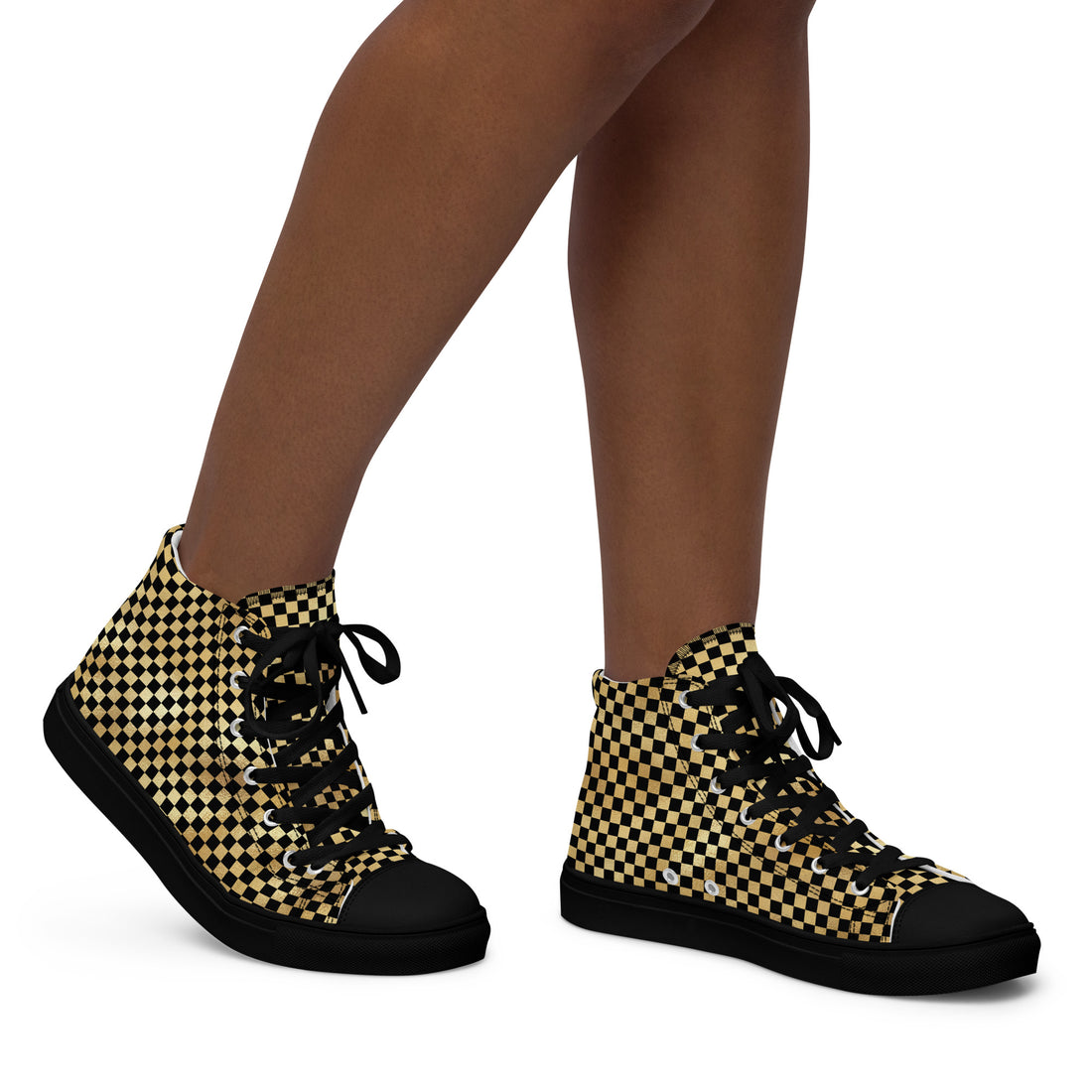 Women’s High Top Gold Sneakers 328 - ShipSneakers.com