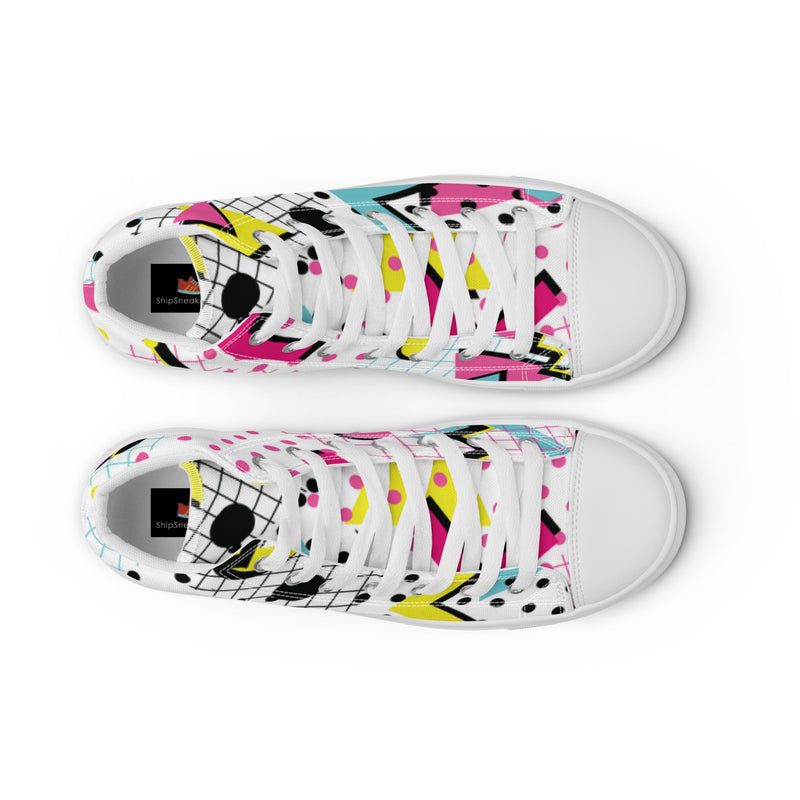 Retro Pop High Top #5 - Lifestyle Shot | HA!LO Canvas Sneakers