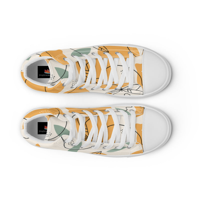Citrus Orange High Top #9 - Lifestyle Shot | HA!LO Canvas Sneakers