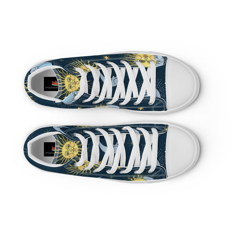 Sun Moon High Top #16 - Lifestyle Shot | HA!LO Canvas Sneakers
