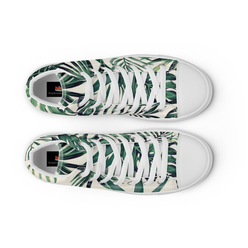 Palm Frond High Top #19 - Lifestyle Shot | HA!LO Canvas Sneakers