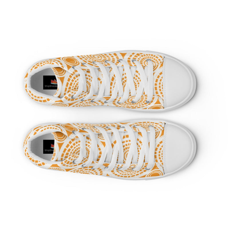 Gold Medallion High Top #34 - Close Up Detail | HA!LO Canvas Sneakers