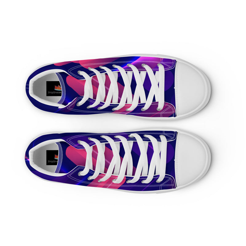 Purple Galaxy High Top #45 - Lifestyle Shot | HA!LO Canvas Sneakers