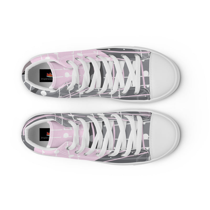 Pink Cloud High Top #51 - Lifestyle Shot | HA!LO Canvas Sneakers
