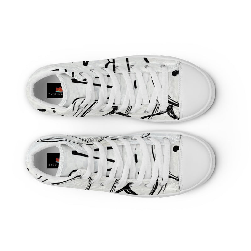 Travel Text High Top #54 - Lifestyle Shot | HA!LO Canvas Sneakers