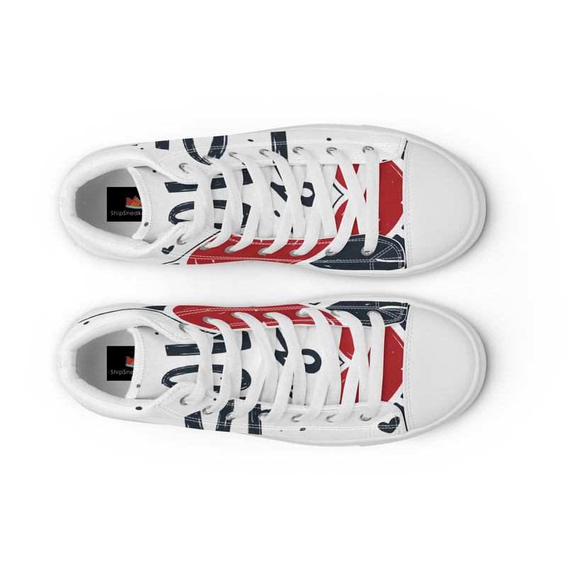 Love Text High Top #59 - Lifestyle Shot | HA!LO Canvas Sneakers