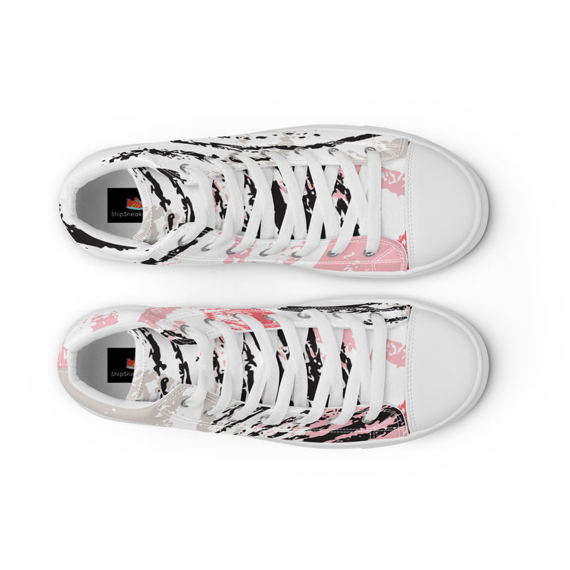Brush Stroke High Top #61 - Lifestyle Shot | HA!LO Canvas Sneakers