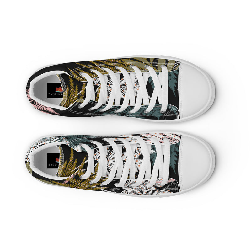 Gold Fern High Top #64 - Lifestyle Shot | HA!LO Canvas Sneakers