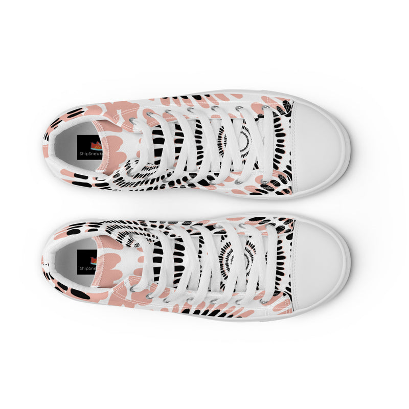 Coral Tie Dye High Top #70 - Lifestyle Shot | HA!LO Canvas Sneakers