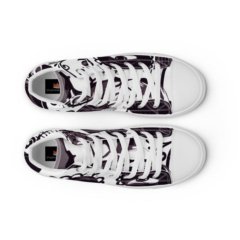 Sugar Skull Art High Top #81 - Lifestyle Shot | HA!LO Canvas Sneakers