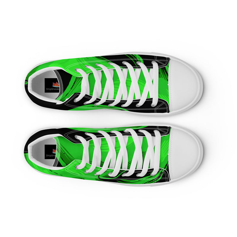 Green Smoke High Top #85 - Lifestyle Shot | HA!LO Canvas Sneakers