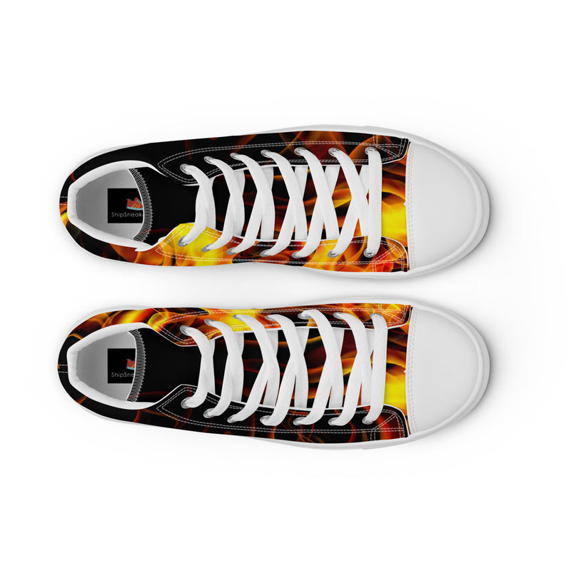 Fire Flame High Top #87 - Lifestyle Shot | HA!LO Canvas Sneakers