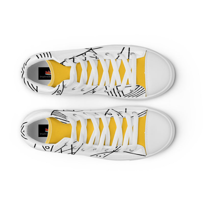 Geometric Line High Top #88 - Lifestyle Shot | HA!LO Canvas Sneakers