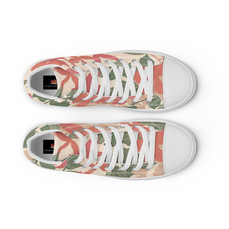 Tropical Floral High Top #100 - Lifestyle Shot | HA!LO Canvas Sneakers