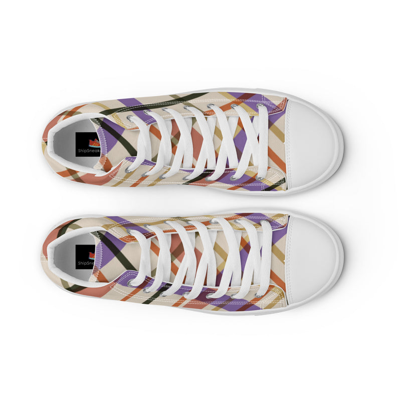 Autumn Plaid High Top #105 - Lifestyle Shot | HA!LO Canvas Sneakers
