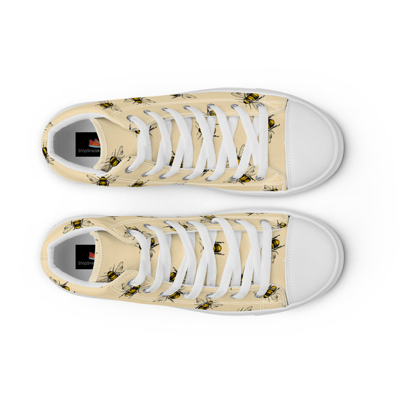 Honey Bee High Top #112 - Lifestyle Shot | HA!LO Canvas Sneakers