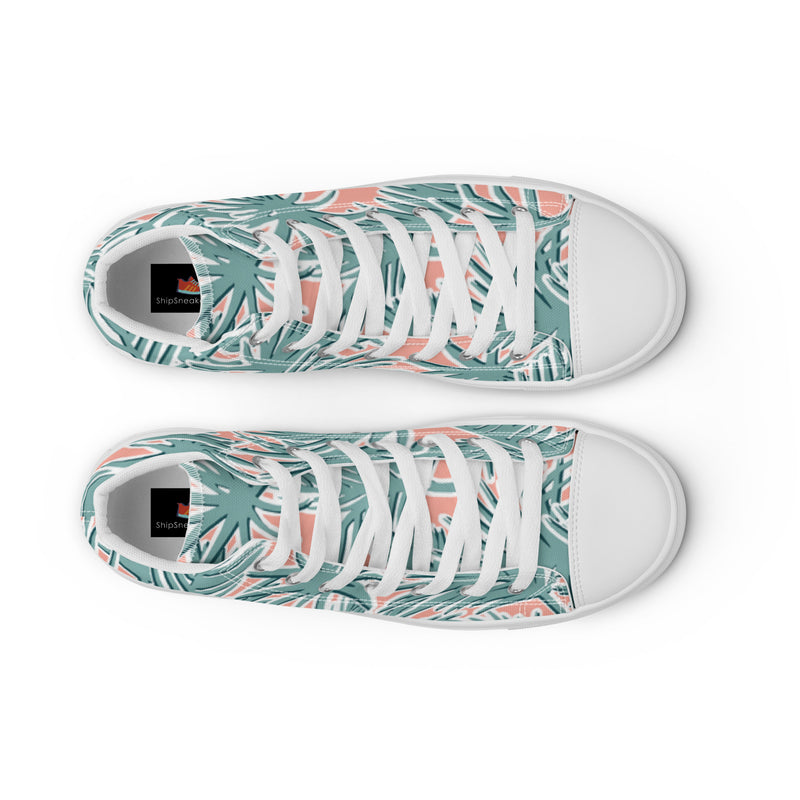 Monstera Leaf High Top #114 - Lifestyle Shot | HA!LO Canvas Sneakers