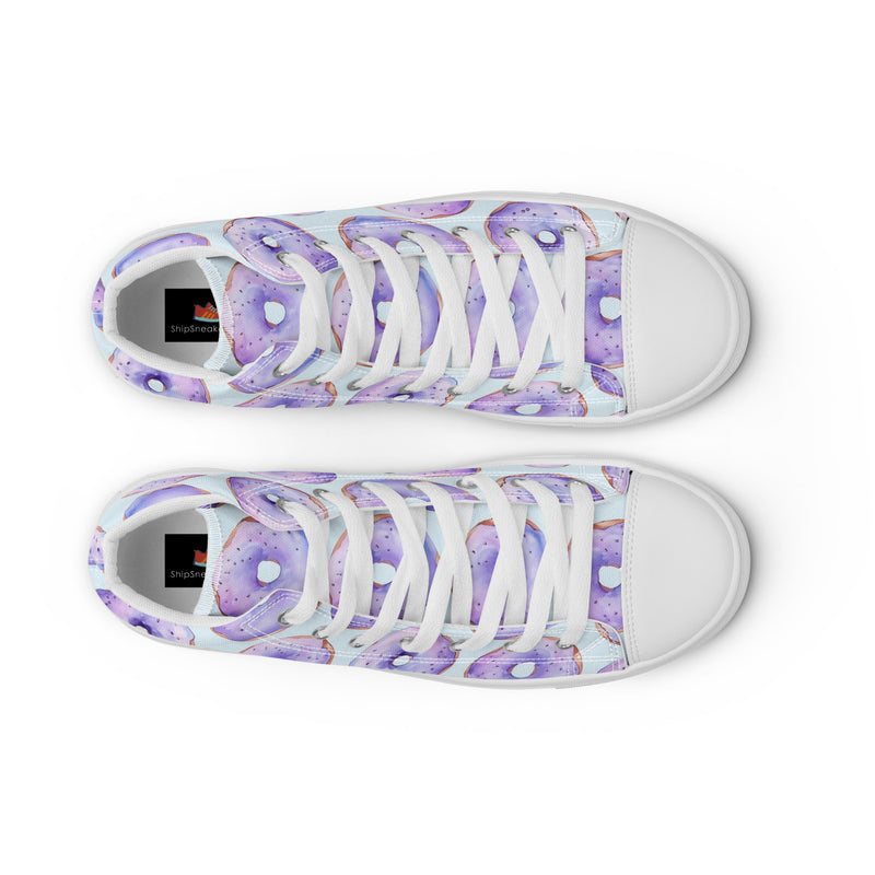 Purple Donut High Top #125 - Lifestyle Shot | HA!LO Canvas Sneakers
