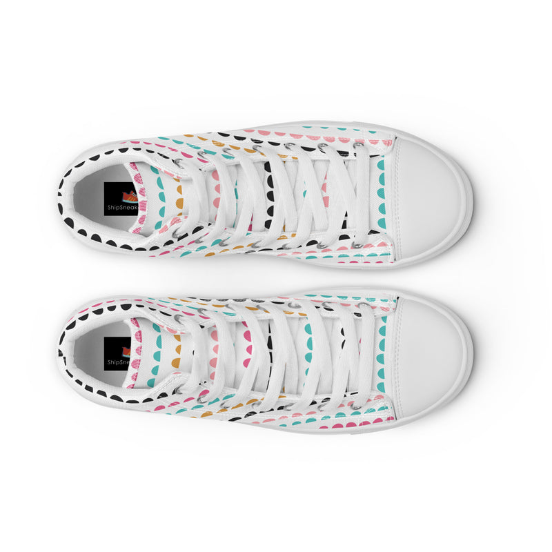 Confetti Dot High Top #130 - Lifestyle Shot | HA!LO Canvas Sneakers