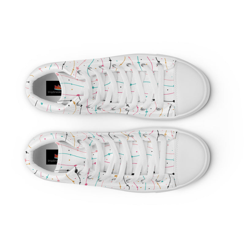 Confetti Rain High Top #137 - Lifestyle Shot | HA!LO Canvas Sneakers