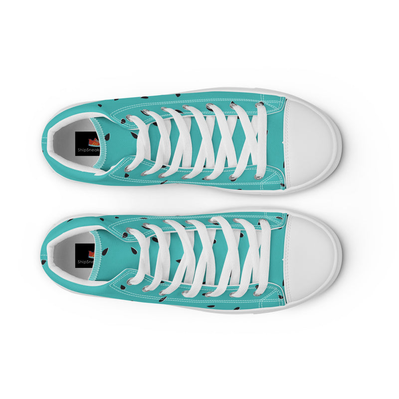 Teal Seed High Top #147 - Lifestyle Shot | HA!LO Canvas Sneakers