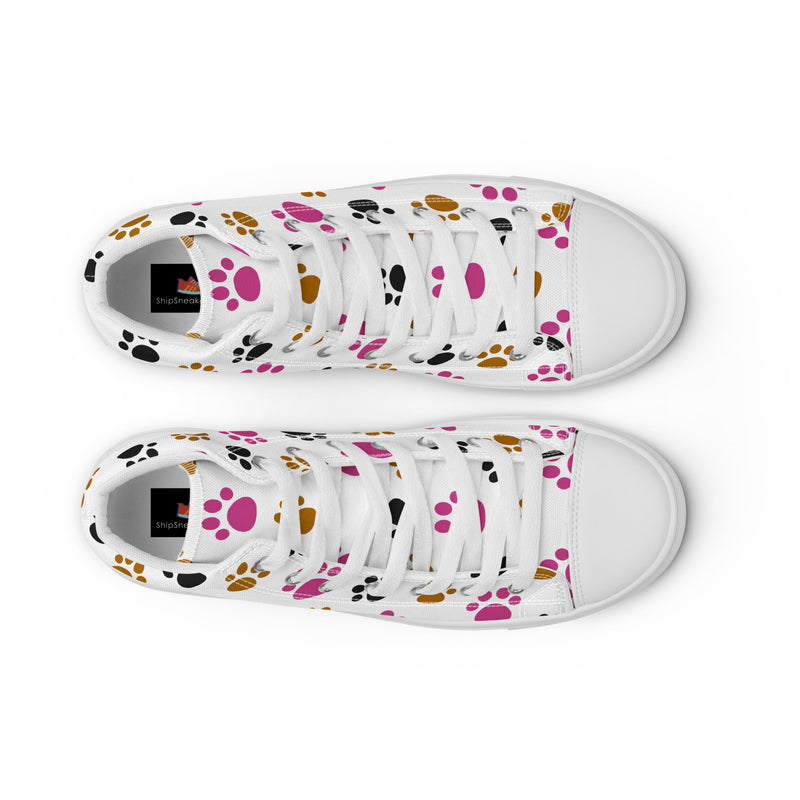 Colorful Paw High Top #167 - Lifestyle Shot | HA!LO Canvas Sneakers
