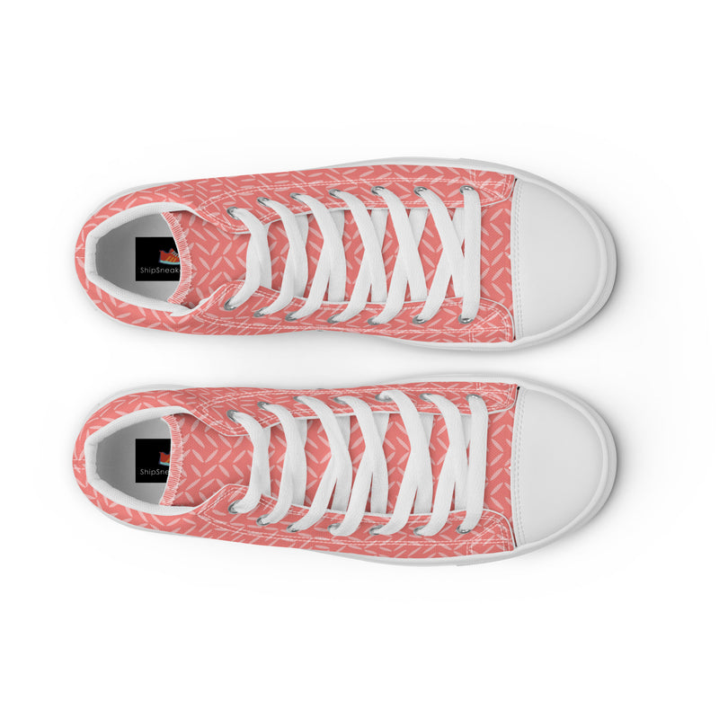 Coral Maze High Top #170 - Lifestyle Shot | HA!LO Canvas Sneakers