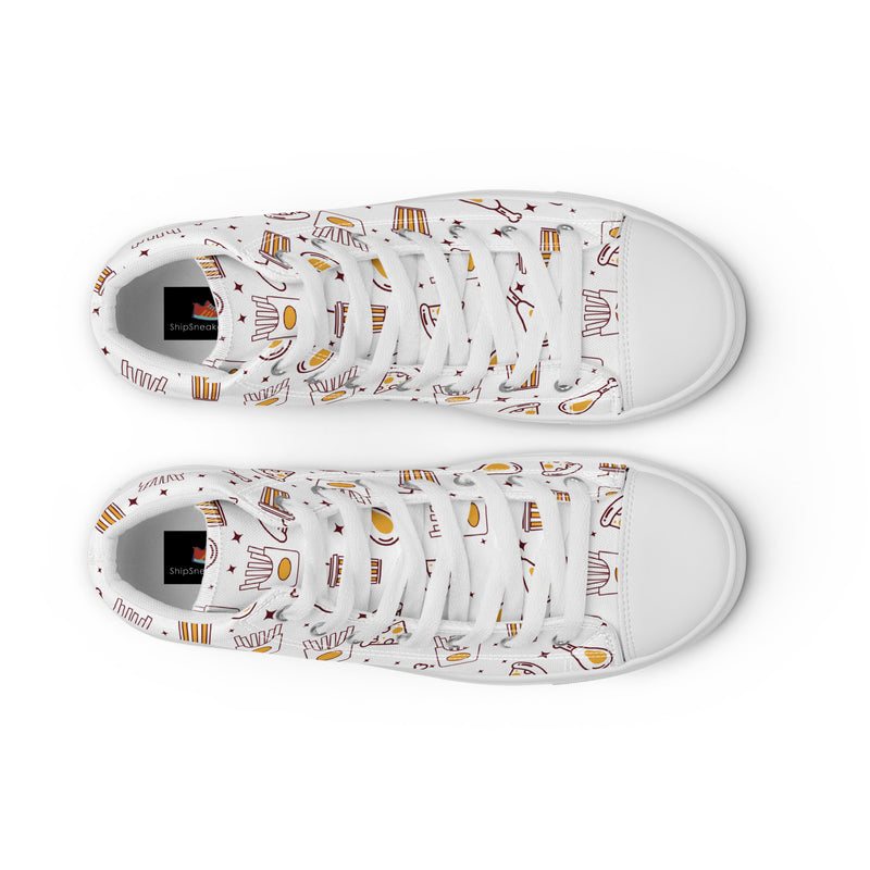 Fast Food High Top #197 - Lifestyle Shot | HA!LO Canvas Sneakers