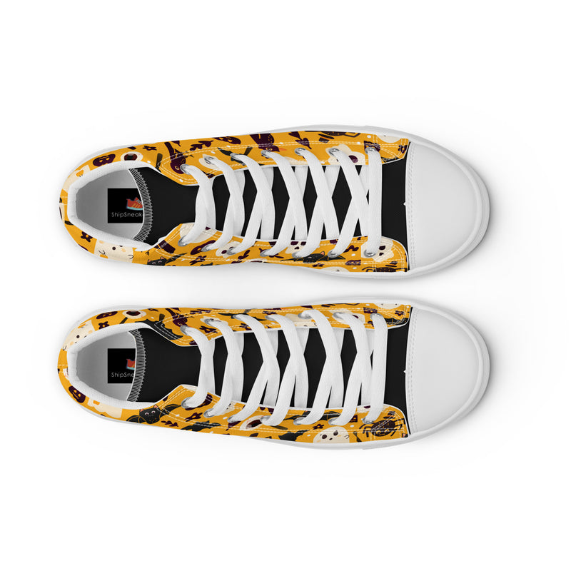 Halloween Cat High Top #235 - Lifestyle Shot | HA!LO Canvas Sneakers