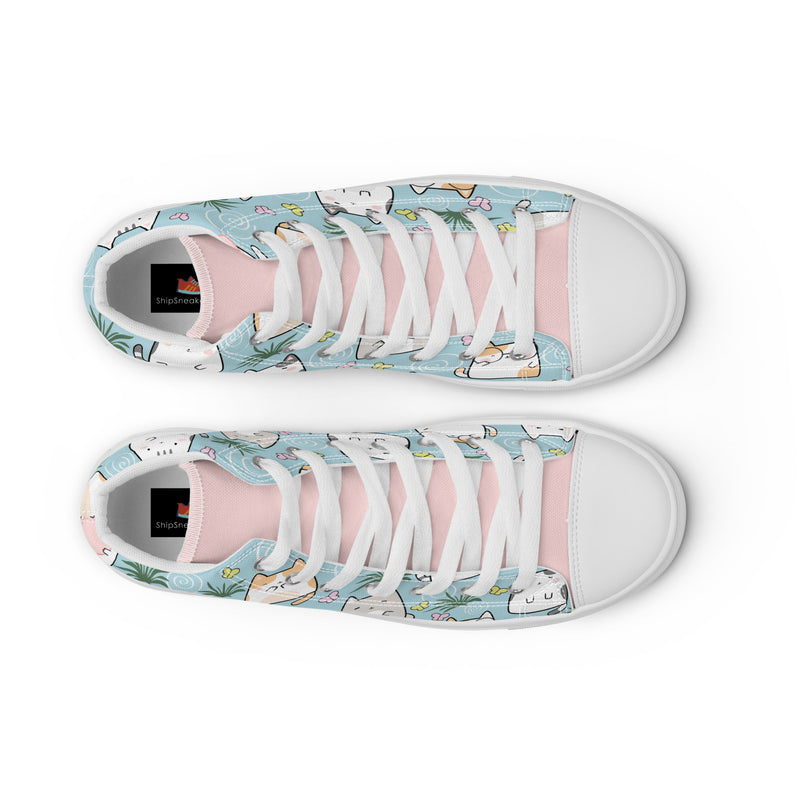 Plant Cat High Top #248 - Lifestyle Shot | HA!LO Canvas Sneakers
