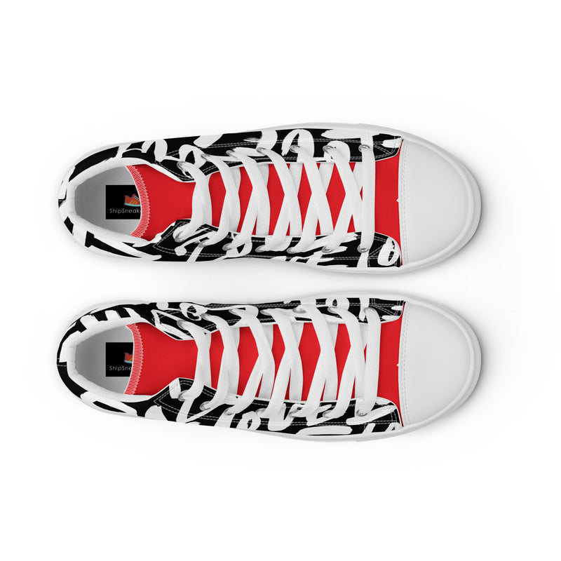 Love Typography High Top #260 - Lifestyle Shot | HA!LO Canvas Sneakers